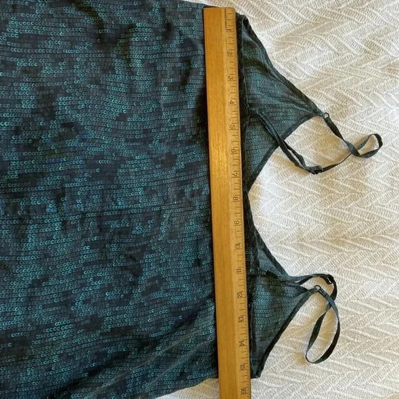 Wilfred Aritzia Silk  Camisole Tank Top Sz XS Emerald Green Black Feminine Light - Picture 10 of 11